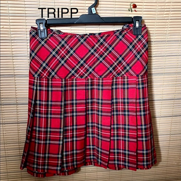 🥀🎄TRIPP NWT pleated plaid schoolgirl skirt, goth, emo 🖤, punk, plus size - Picture 11 of 16